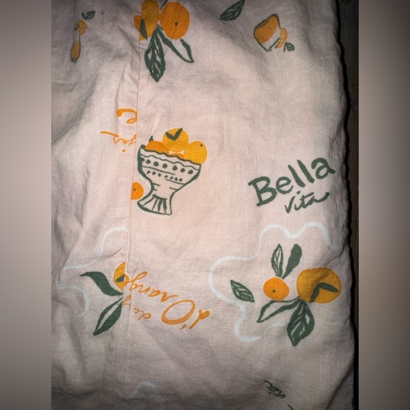 Wild Fable Linen Y-Neck Mini A Line Peach Lemon Dress - Picture 9 of 11